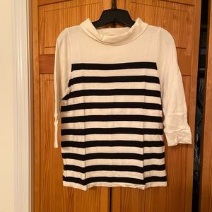 LOFT Striped Turtleneck top